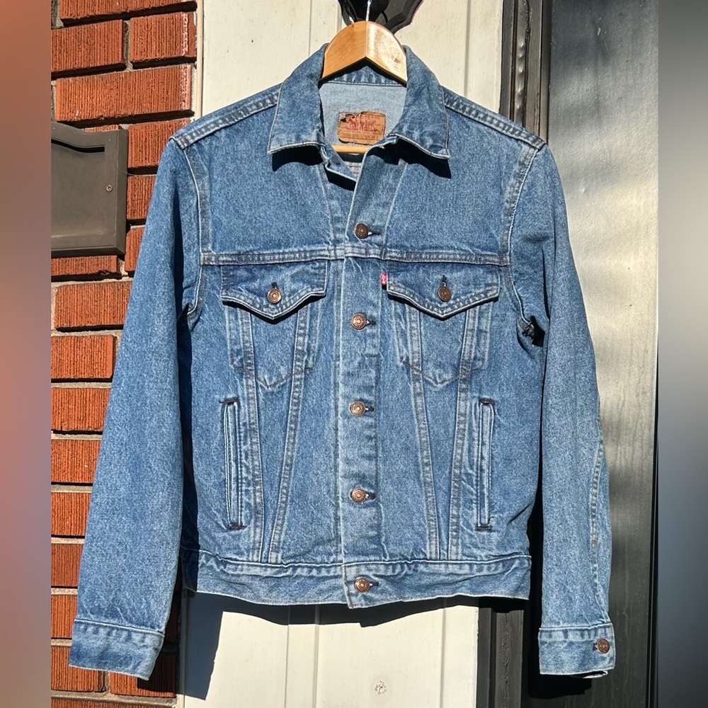 Vintage 80s 90s Levi’s Denim Jean Trucker Jacket Coat 70506-0214 Levis red tab
